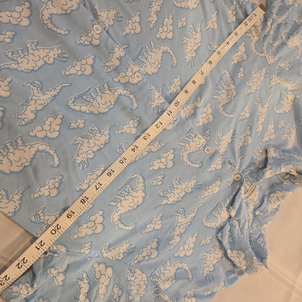 Earthbound Trading Company Shirt Adult Mens Large Blue Dinosaur Cloud - Picture 4 of 8